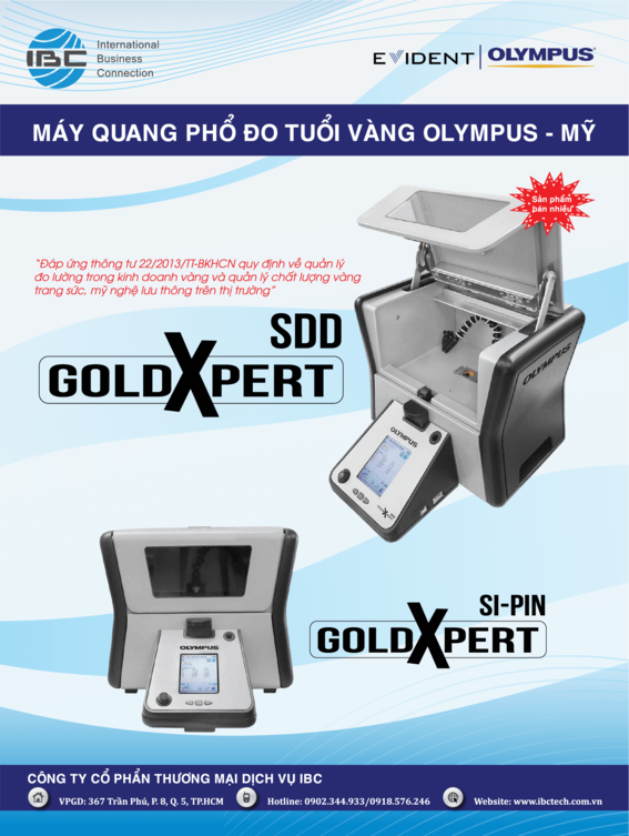 Máy quang phổ đo tuổi vàng GoldXpert - Công Ty Cổ Phần Thương Mại Dịch Vụ IBC